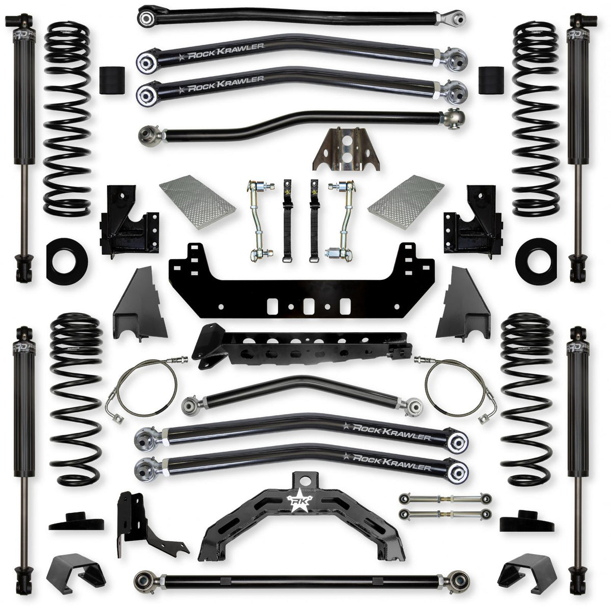 4.5 Inch X-Factor X2 Long-Arm Suspension System for Jeep Gladiator JT Diesel Models With IFP Shocks Rock Krawler