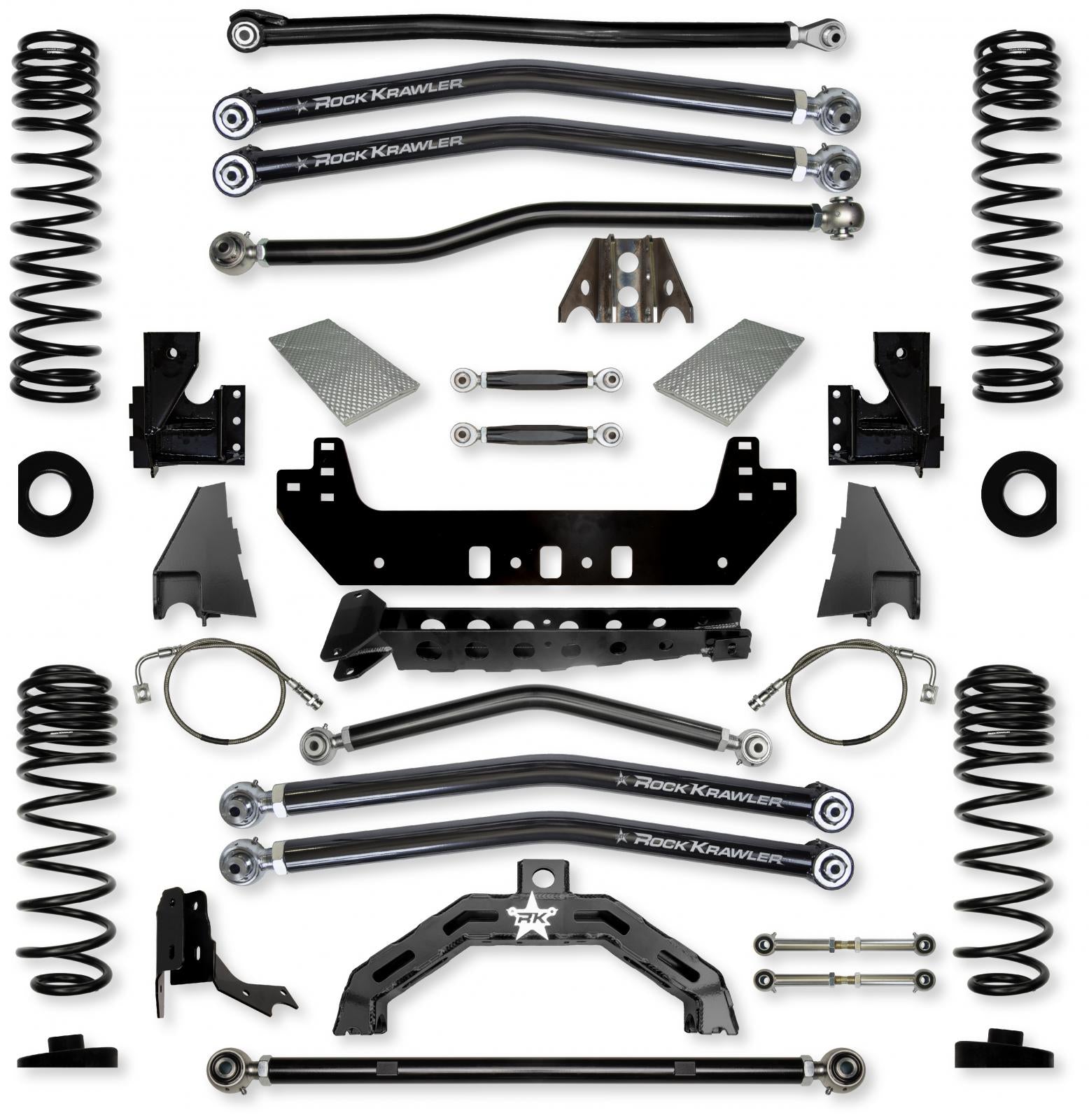 4.5 Inch X-Factor X2 No Limits Long-Arm Suspension System for Jeep Gladiator JT Diesel Models With No Shocks Rock Krawler