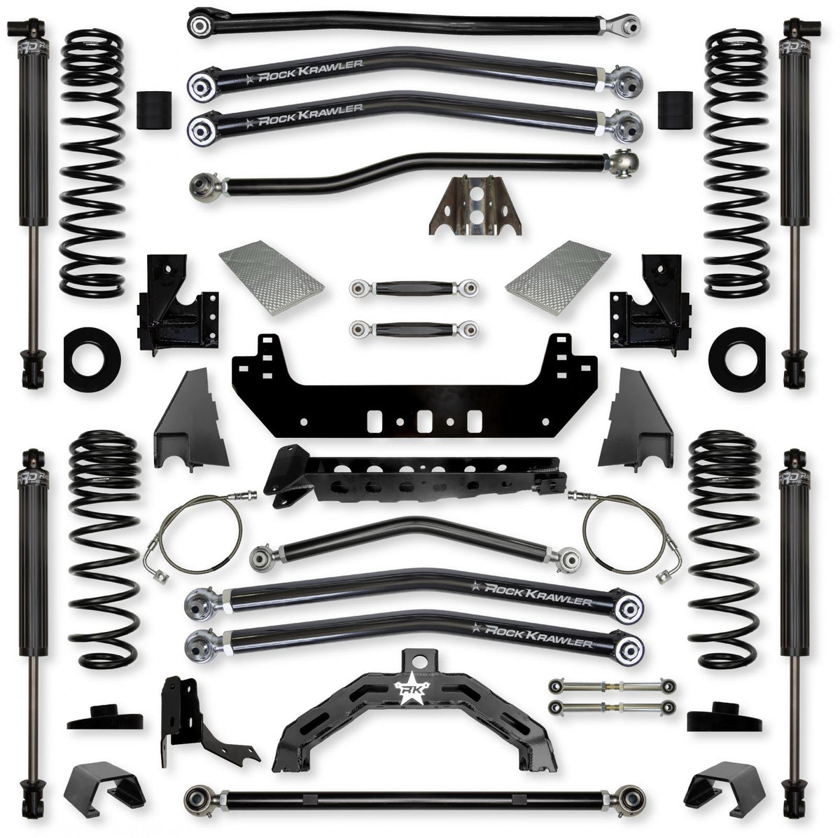 4.5 Inch X-Factor X2 No Limits Long-Arm Suspension System for Jeep Gladiator JT Gas Models With IFP Shocks Rock Krawler