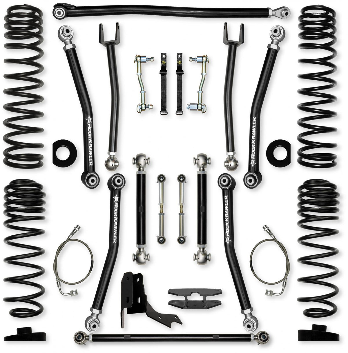 4.5 Inch X-Factor Mid-Arm Suspension System for Jeep Gladiator JT Diesel Models With No Shocks Rock Krawler