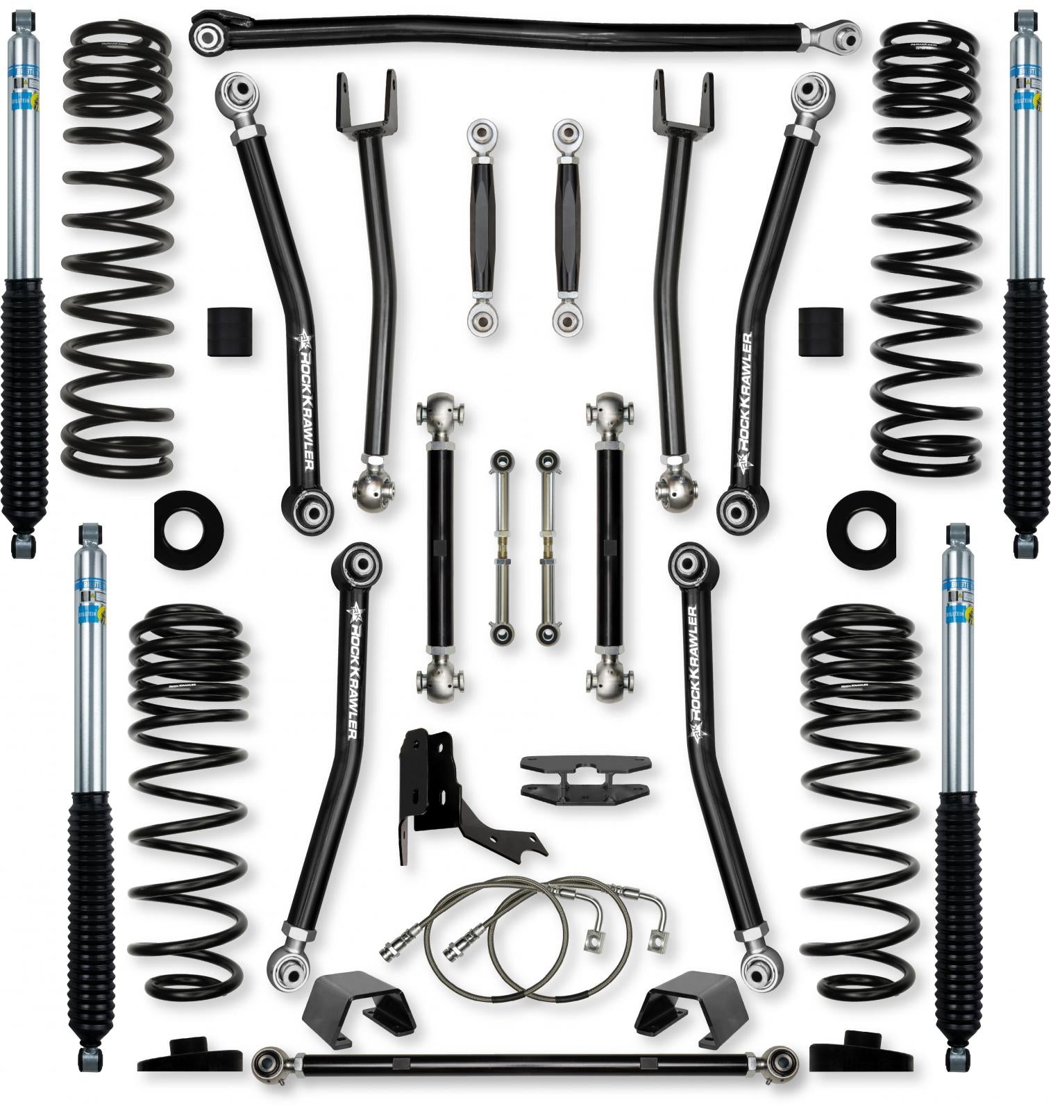 4.5 Inch X-Factor Mid-Arm Suspension System for Jeep Gladiator JT Diesel Models With Bilstein Shocks Rock Krawler