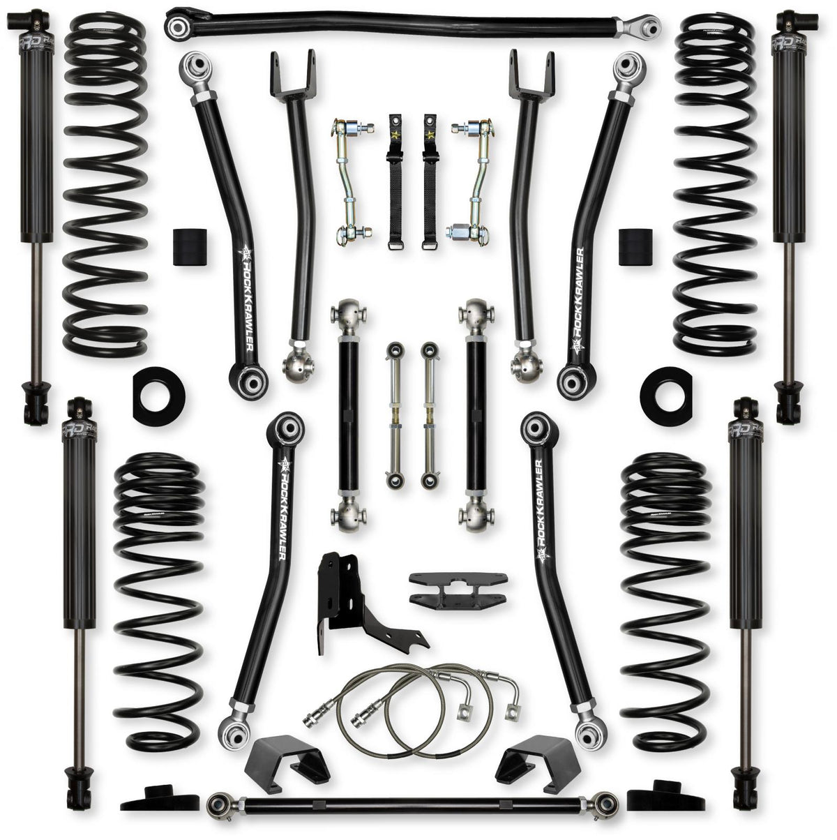 4.5 Inch X-Factor Mid-Arm Suspension System for Jeep Gladiator JT Diesel Models With IFP Shocks Rock Krawler