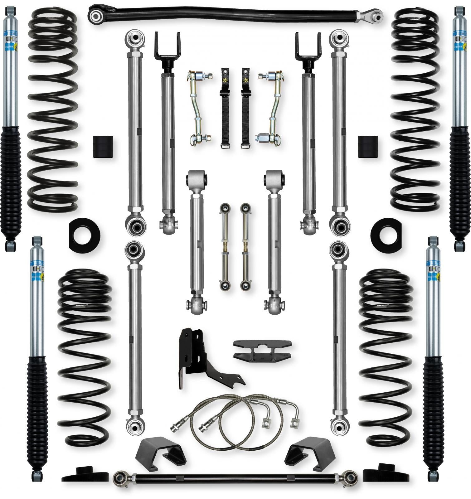 4.5 Inch X-Factor PRO Mid-Arm Suspension System for Jeep Gladiator JT Gas Models With Bilstein Shocks Rock Krawler