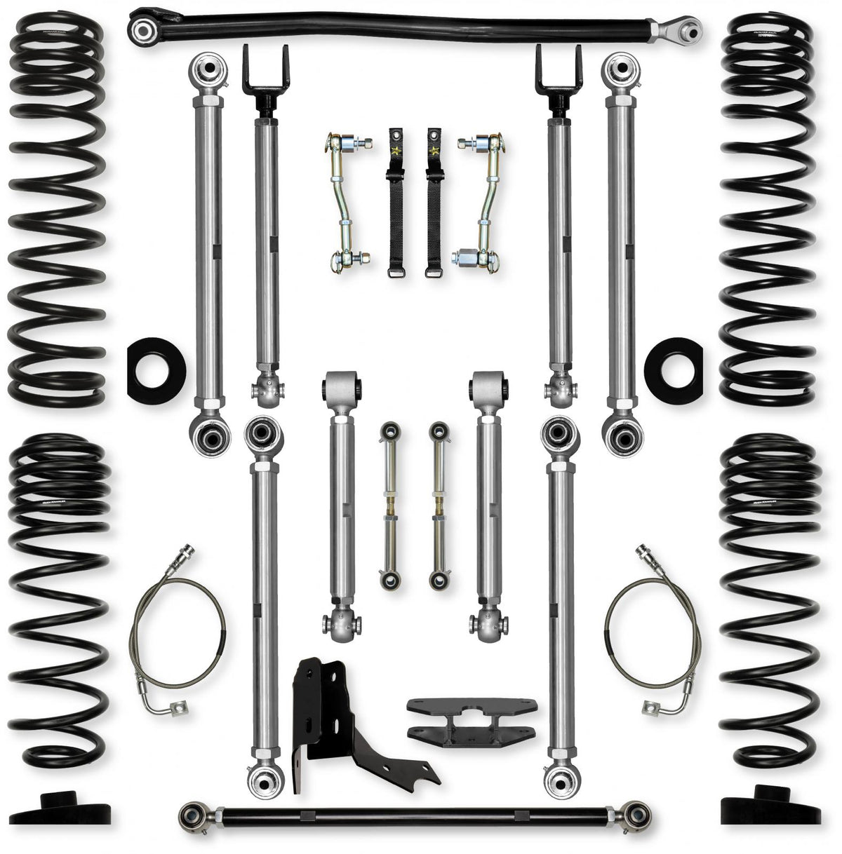 4.5 Inch X-Factor PRO Mid-Arm Suspension System for Jeep Gladiator JT Diesel Models With No Shocks Rock Krawler