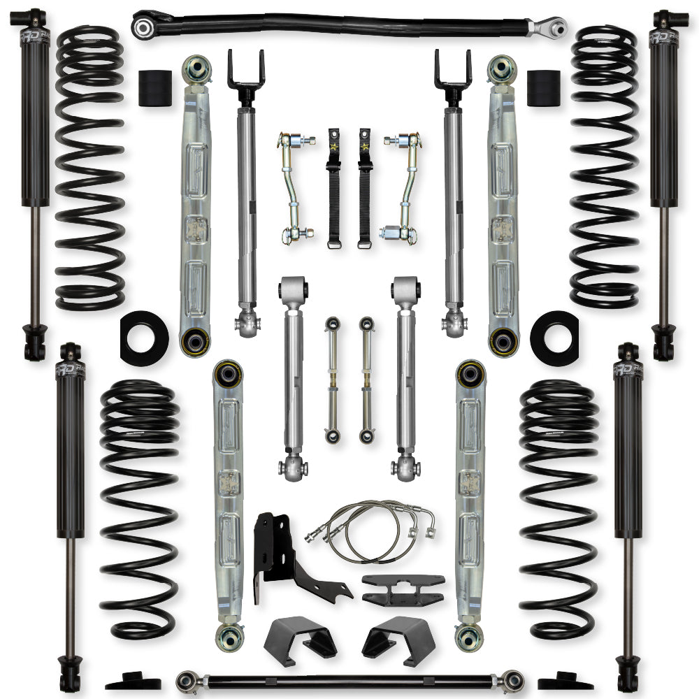 4.5 Inch X-Factor Pro Elite Mid-Arm Suspension System for Jeep Gladiator JT Gas Models With IFP Shocks Rock Krawler