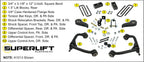 3 Inch Lift Kit 2020-2025 Chevy Silverado/GMC Sierra 2500 Hd/3500 Hd with Shock Extensions without Overload Leaf Springs Superlift