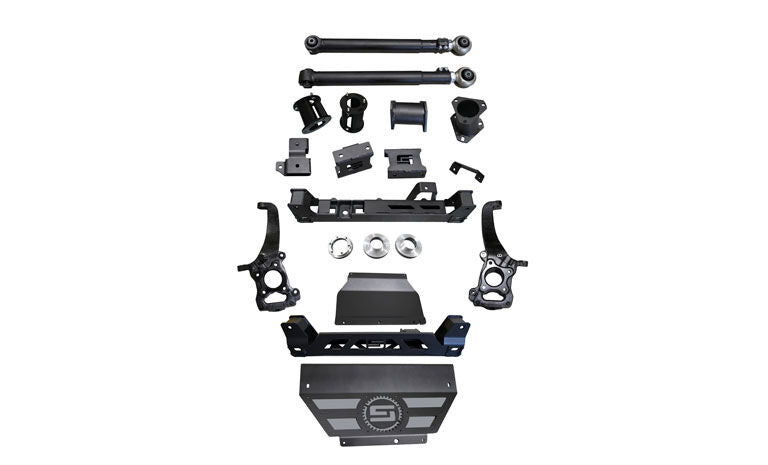 5 Inch Lift Kit 2021-2024 Ford Bronco 4-Door 4WD Non-Sport with Sasquatch Package Will not fit Sport , Wildtrack, First Edition, or Raptor models or models without Sasquatch Package. Superlift