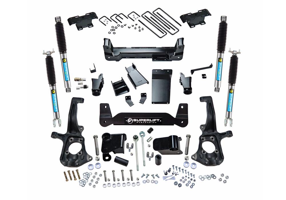 6 Inch Lift Kit 2011-2019 Chevy Silverado and GMC Sierra 2500HD or 3500HD 4WD Knuckle Kit with Bilstein Shocks Superlift