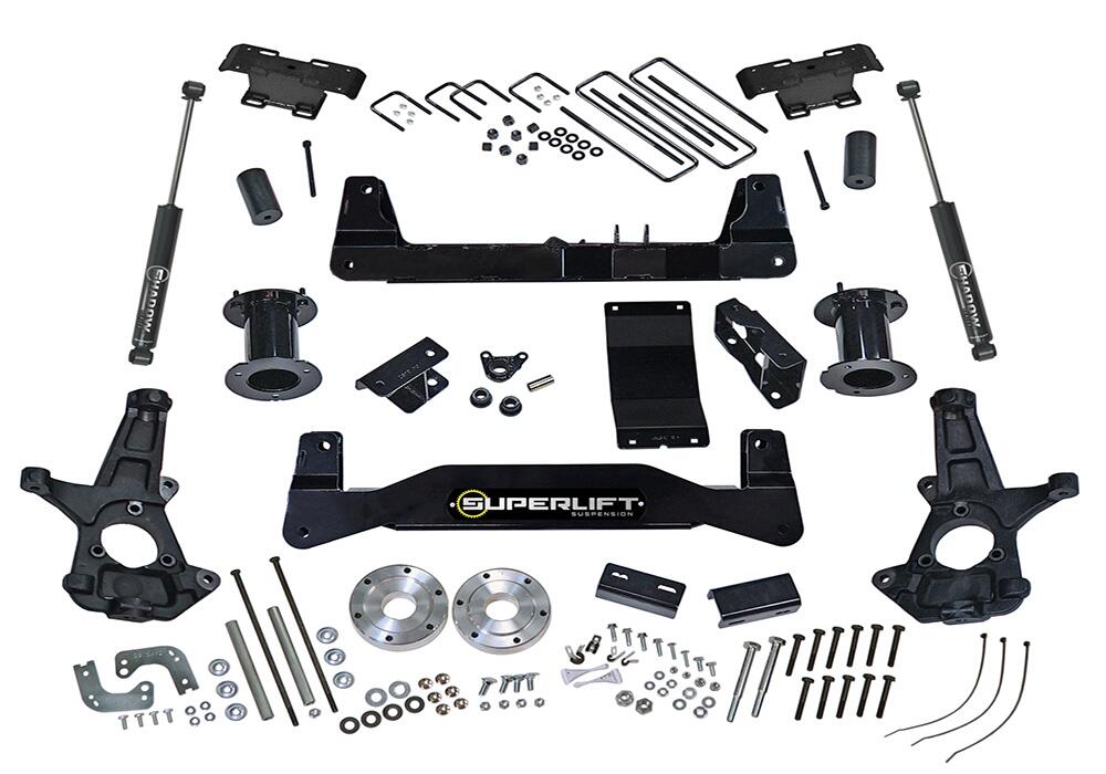 6.5 Inch Lift Kit 2007-2013 Chevy Silverado and GMC Sierra 1500 4WD with Superlift Rear Shocks Superlift
