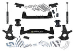 6.5 Inch Lift Kit 2014-2018 Chevy Silverado and GMC Sierra 1500 2WD with Aluminum or Stamped Steel Control Arms with Superlift Rear Shocks Superlift