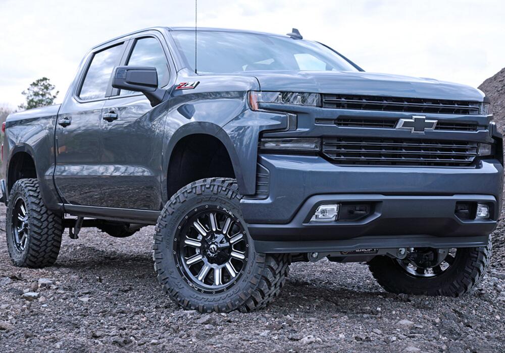 6 Inch Lift Kit 2019 (New Body Style)-2024 Chevy Silverado/GMC Sierra 1500 4WD with Aluminum or Stamped Steel Control Arms with Bilstein Rear Shocks (excludes Trailboss or AT4) Superlift