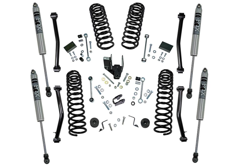 4 Inch Dual Rate Coil Lift Kit 2018-2025 Jeep Wrangler JL Unlimited Including Rubicon with Fox Shocks Superlift