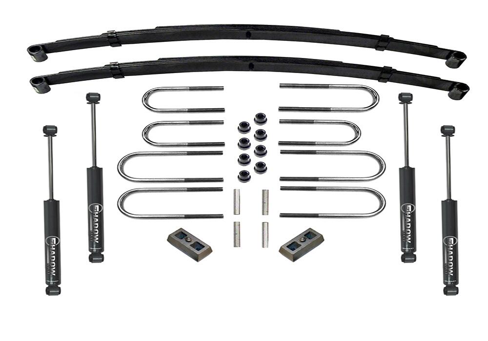 2.5 Inch Lift Kit 1973-1991 Blazer/Jimmy/Suburban 1/2 Ton Solid Axle 4WD Rear Block Kit with Superlift Shocks Superlift