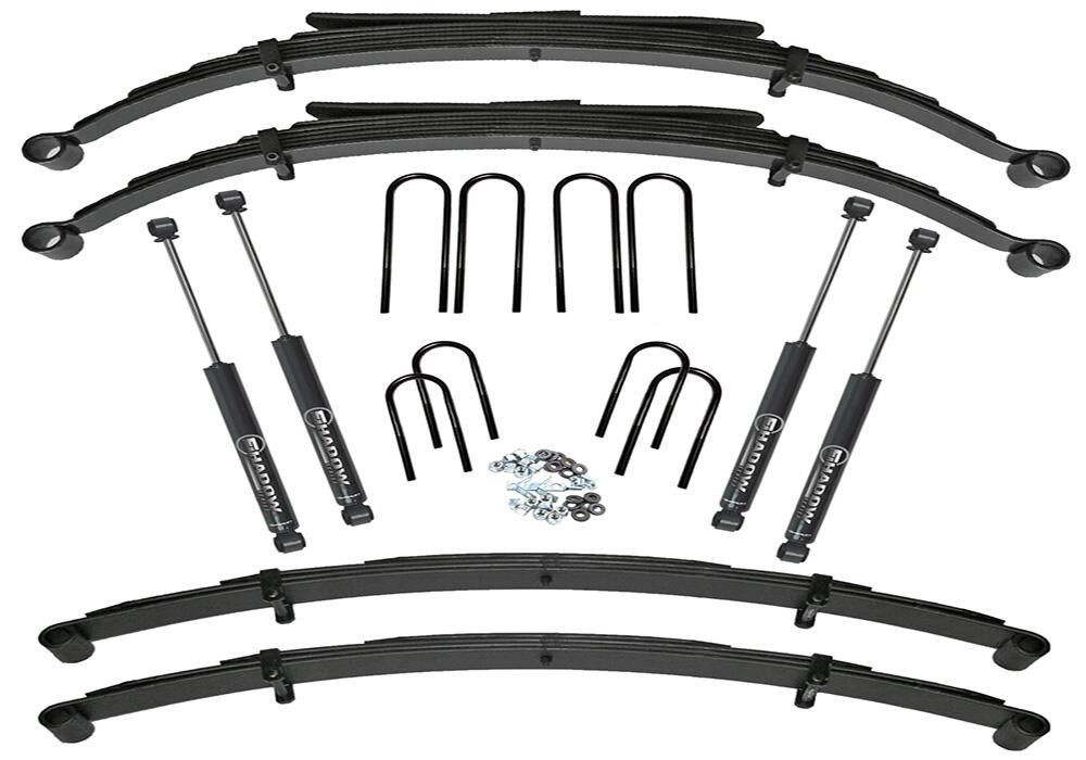 4 Inch Lift Kit (with 52 Inch Rear Springs) 1973-1987 K10/K15 1973-1991 Blazer/Jimmy/Suburban 1/2 Ton Solid Axle 4WD with Superlift Shocks Superlift