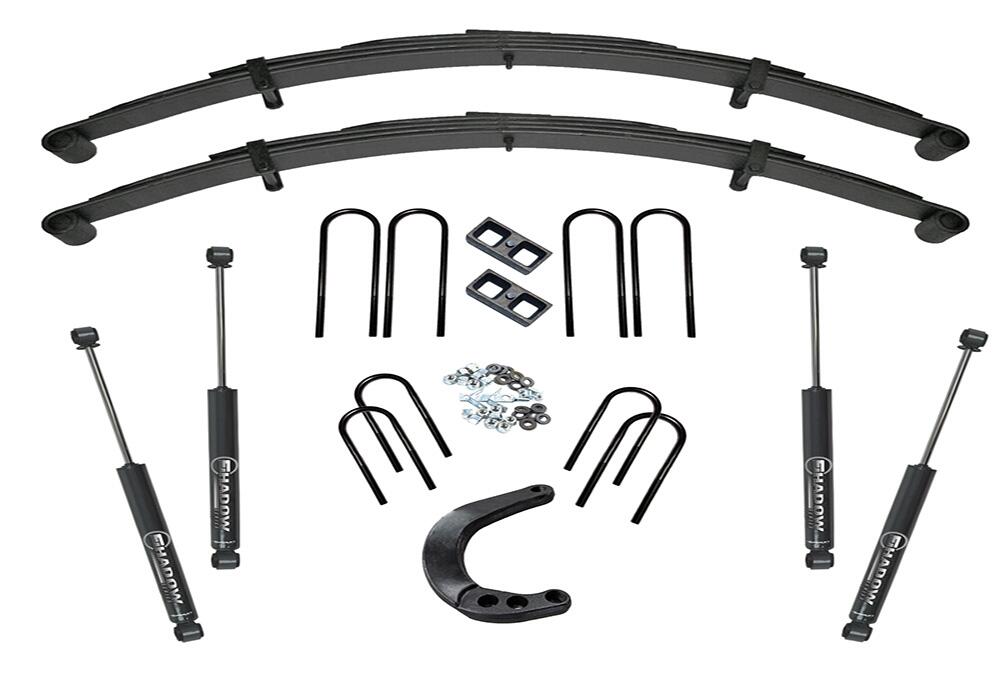 6 Inch Lift Kit 1973-1987 K10/K15 1973-1991 Blazer/Jimmy/Suburban 1/2 Ton Solid Axle 4WD Rear Block Kit with Superlift Shocks Superlift