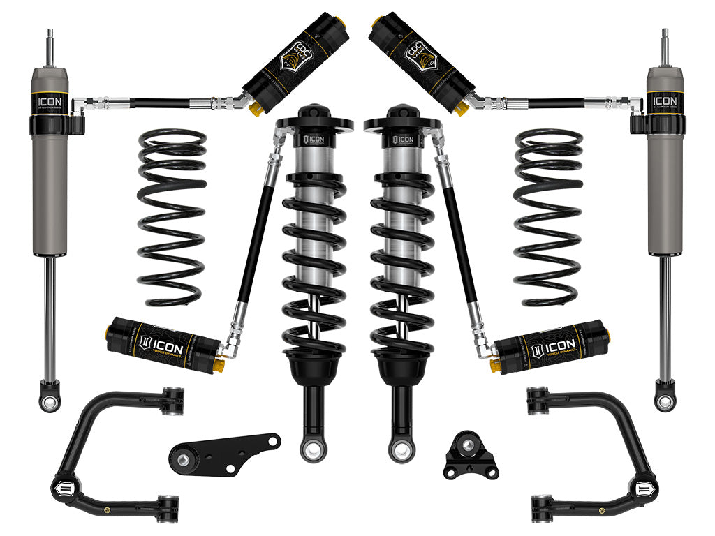 2024-2025 Toyota Tacoma 1.25-3 Inch Lift Stage 5 Suspension System Tubular Overland Rear Springs Icon Vehicle Dynamics