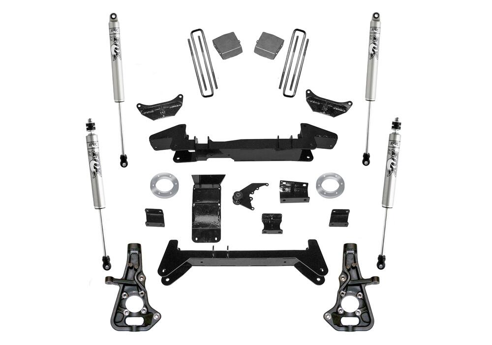 6 Inch Lift Kit 2001-2010 Chevy Silverado/GMC Sierra 2500 Hd/3500 Hd 4WD Knuckle Kit with Fox 2.0 Series Shocks Superlift