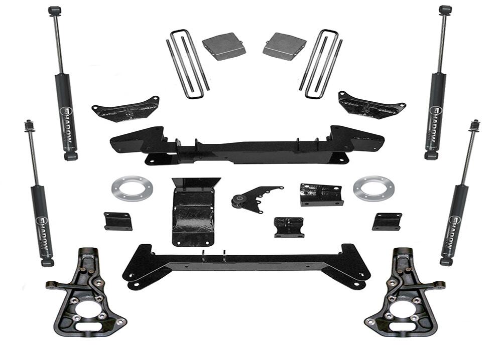 6 Inch Lift Kit 2001-2010 Chevy Silverado and GMC Sierra 2500HD or 3500HD 4WD Knuckle Kit with Superlift Shocks Superlift