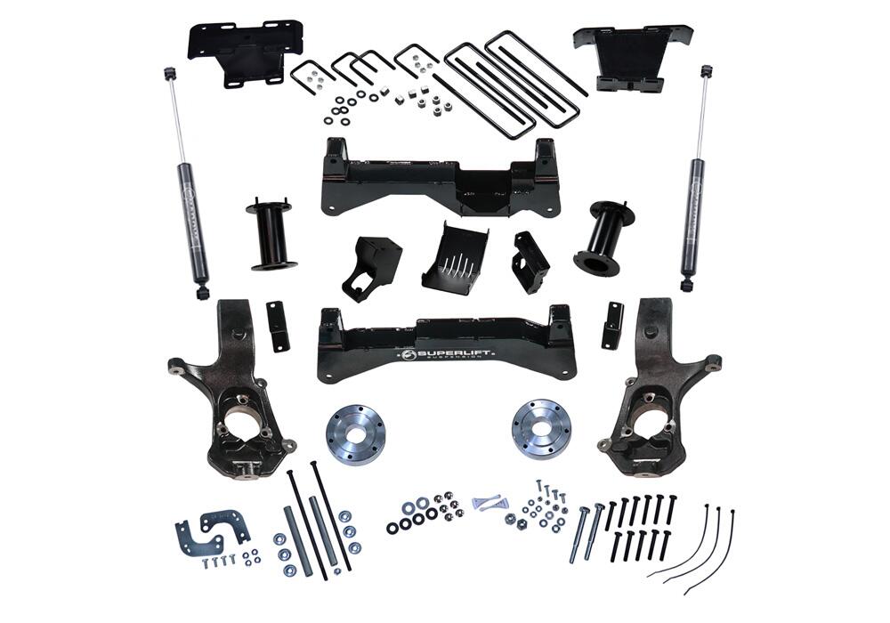 8 Inch Lift Kit 2007-2016 Chevy Silverado and GMC Sierra 4WD with Cast Steel Control Arms with Bilstein Rear Shocks Superlift