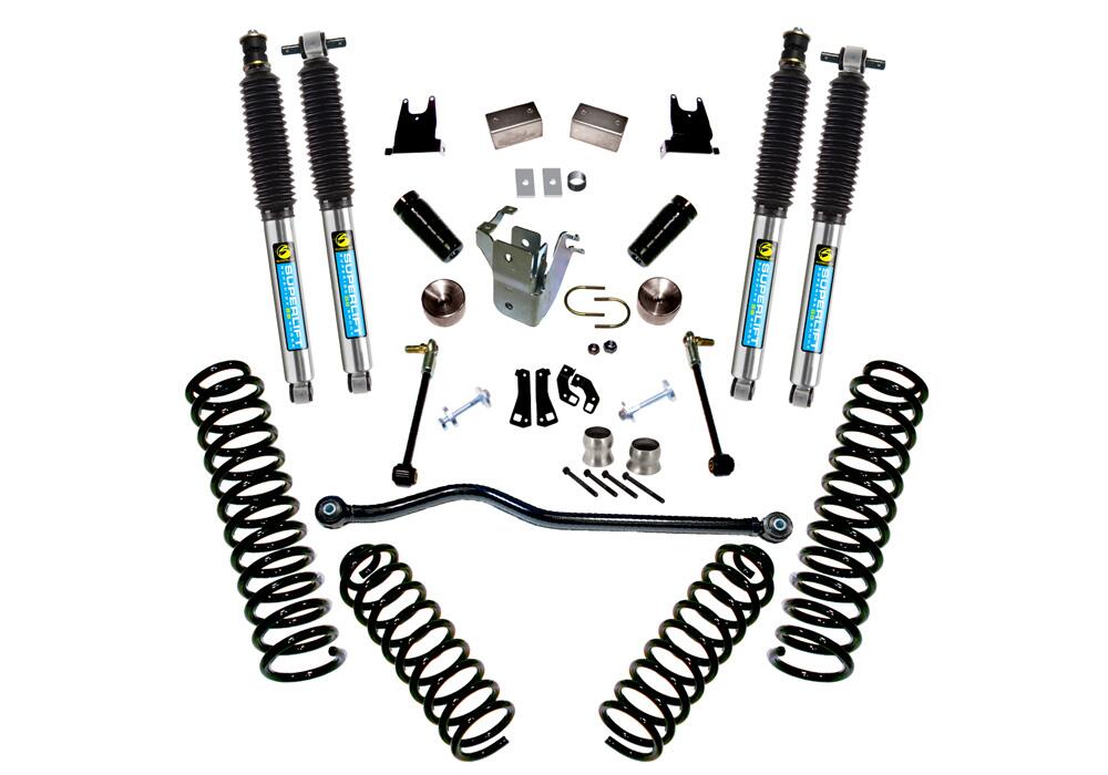 4 Inch Lift Kit 2007-2018 Jeep Wrangler JK 2 Door with Bilstein Shocks Superlift