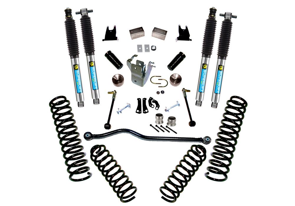 4 Inch Lift Kit 2007-2018 Jeep Wrangler JK Unlimited with Bilstein Shocks Superlift