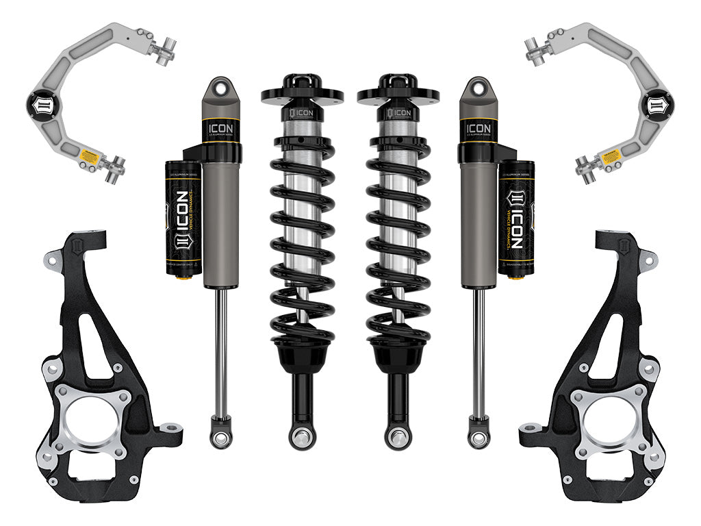 2021-2024 Ford F-150 4WD 3.5-4.5 Inch Lift Stage 2 Suspension System Billet Icon Vehicle Dynamics