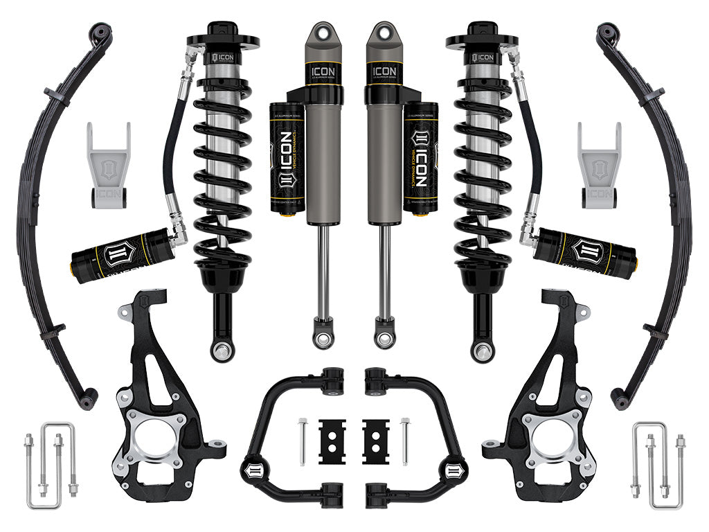 2021-2024 Ford F-150 4WD 3.5-4.5 Inch Lift Stage 3 Suspension System Tubular W/ Leaf Packs Icon Vehicle Dynamics