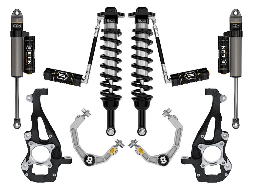 2021-2024 Ford F-150 4WD 3.5-4.5 Inch Lift Stage 3 Suspension System Billet Icon Vehicle Dynamics