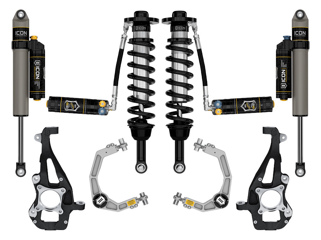 2021-2024 Ford F-150 4WD 3.5-4.5 Inch Lift Stage 4 Suspension System Billet CDXS Icon Vehicle Dynamics