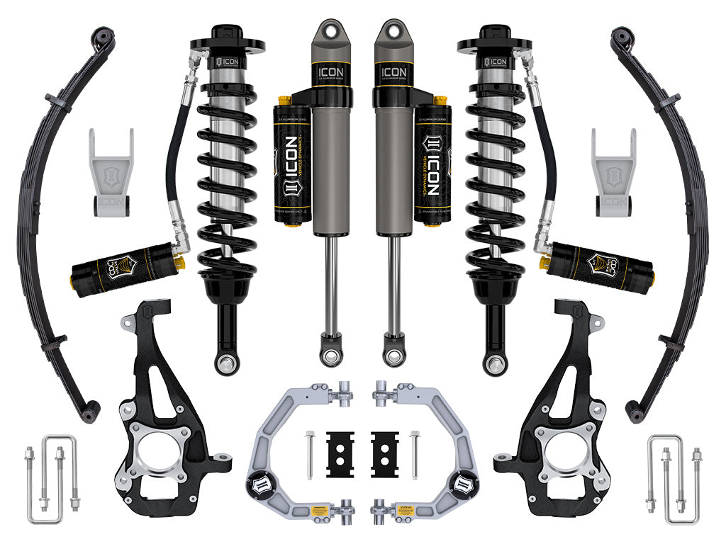 2021-2024 Ford F-150 4WD 3.5-4.5 Inch Lift Stage 4 Suspension System Billet CDCV W/ Leaf Packs Icon Vehicle Dynamics