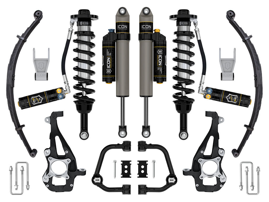 2021-2024 Ford F-150 4WD 3.5-4.5 Inch Lift Stage 4 Suspension System Tubular CDXS W/ Leaf Packs Icon Vehicle Dynamics