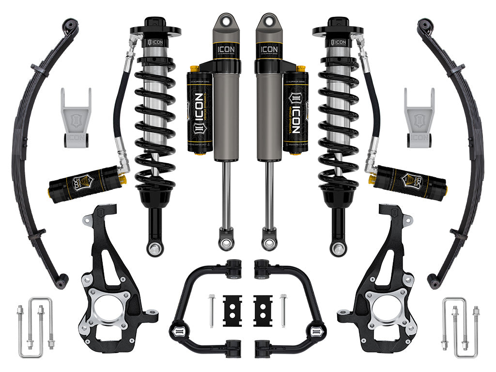 2021-2024 Ford F-150 4WD 3.5-4.5 Inch Lift Stage 4 Suspension System Tubular CDCV W/ Leaf Packs Icon Vehicle Dynamics