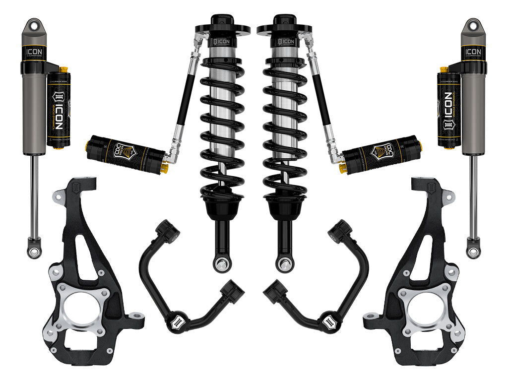 2021-2024 Ford F-150 4WD 3.5-4.5 Inch Lift Stage 4 Suspension System Tubular CDCV Icon Vehicle Dynamics