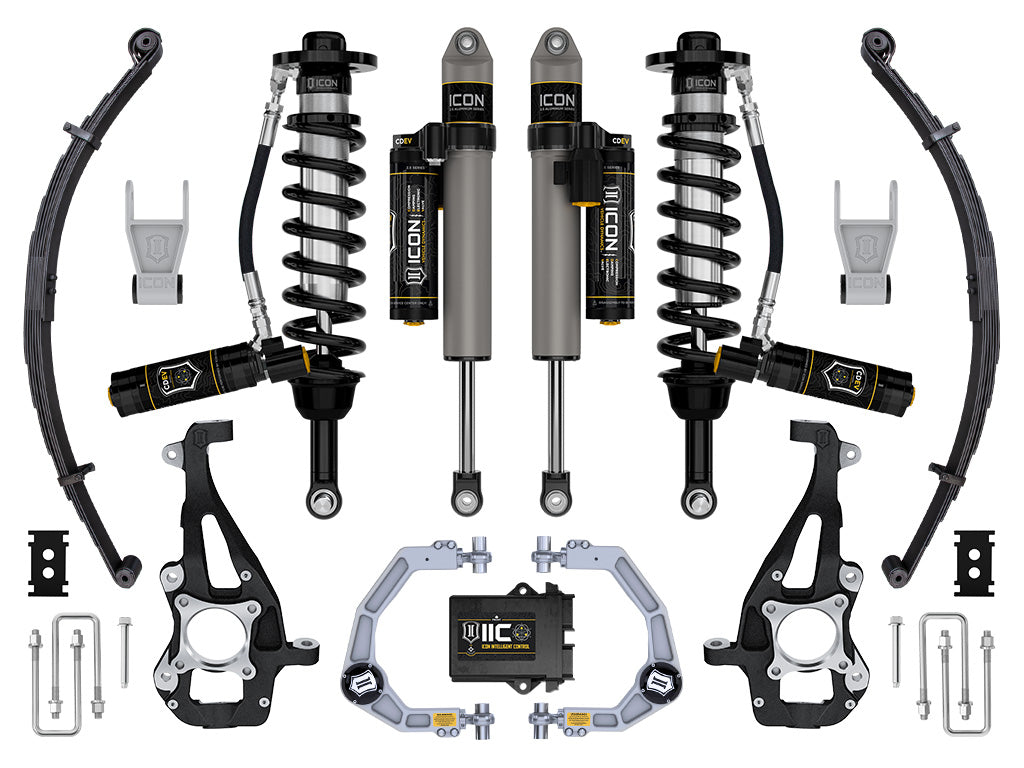 2021-2024 Ford F-150 4WD 3.5-4.5 Inch Lift Stage 5 Suspension System Billet W/ Leaf Packs Icon Vehicle Dynamics