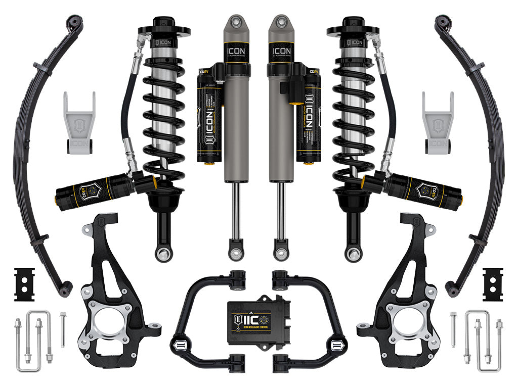 2021-2024 Ford F-150 4WD 3.5-4.5 Inch Lift Stage 5 Suspension System Tubular W/ Leaf Packs Icon Vehicle Dynamics
