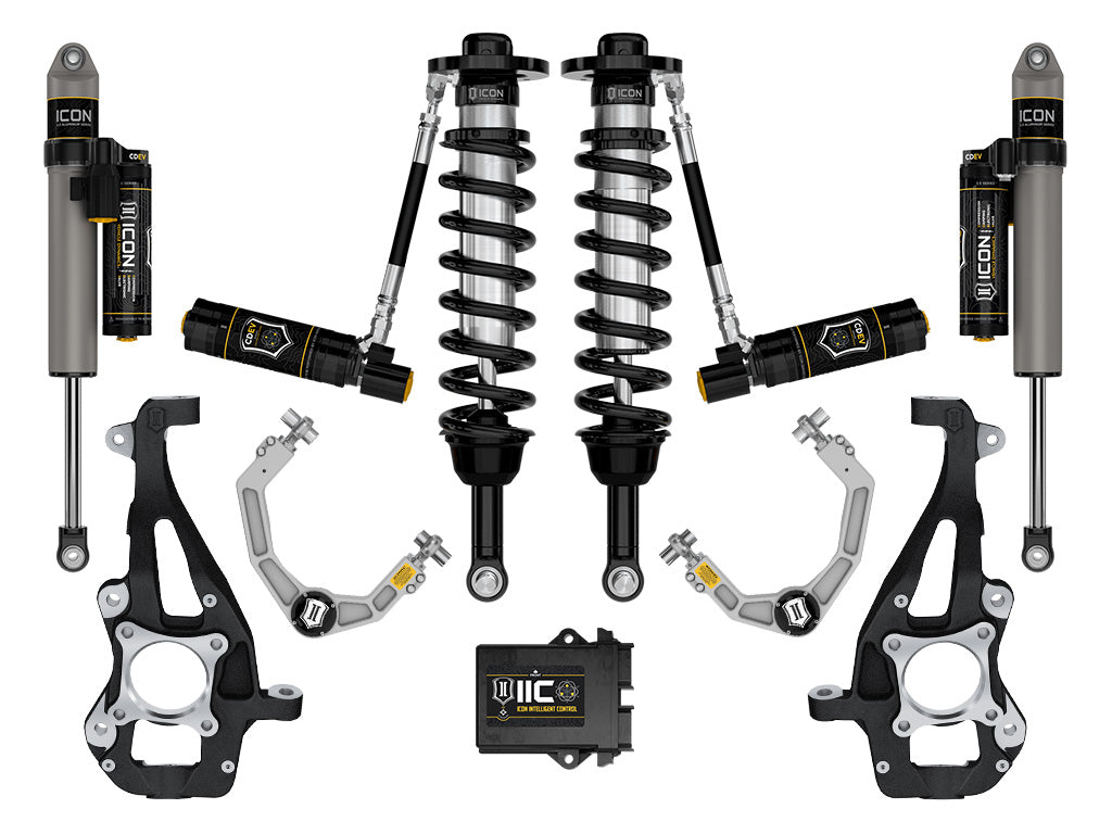 2021-2024 Ford F-150 4WD 3.5-4.5 Inch Lift Stage 5 Suspension System Billet Icon Vehicle Dynamics