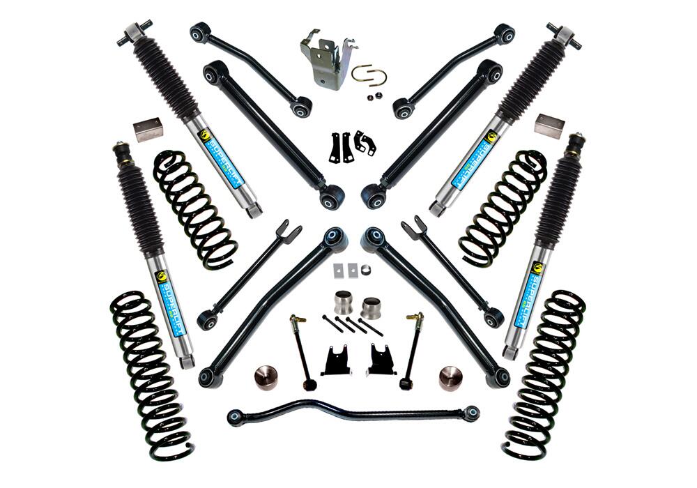 4 Inch Lift Kit 2007-2018 Jeep Wrangler JK Unlimited with Reflex Control Arms and Bilstein Shocks Superlift