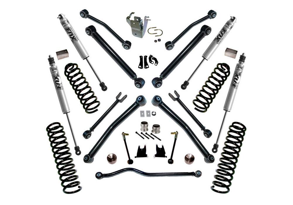 4 Inch Lift Kit 2007-2017 Jeep Wrangler JK Unlimited with Reflex Control Arms and Fox Shocks Superlift