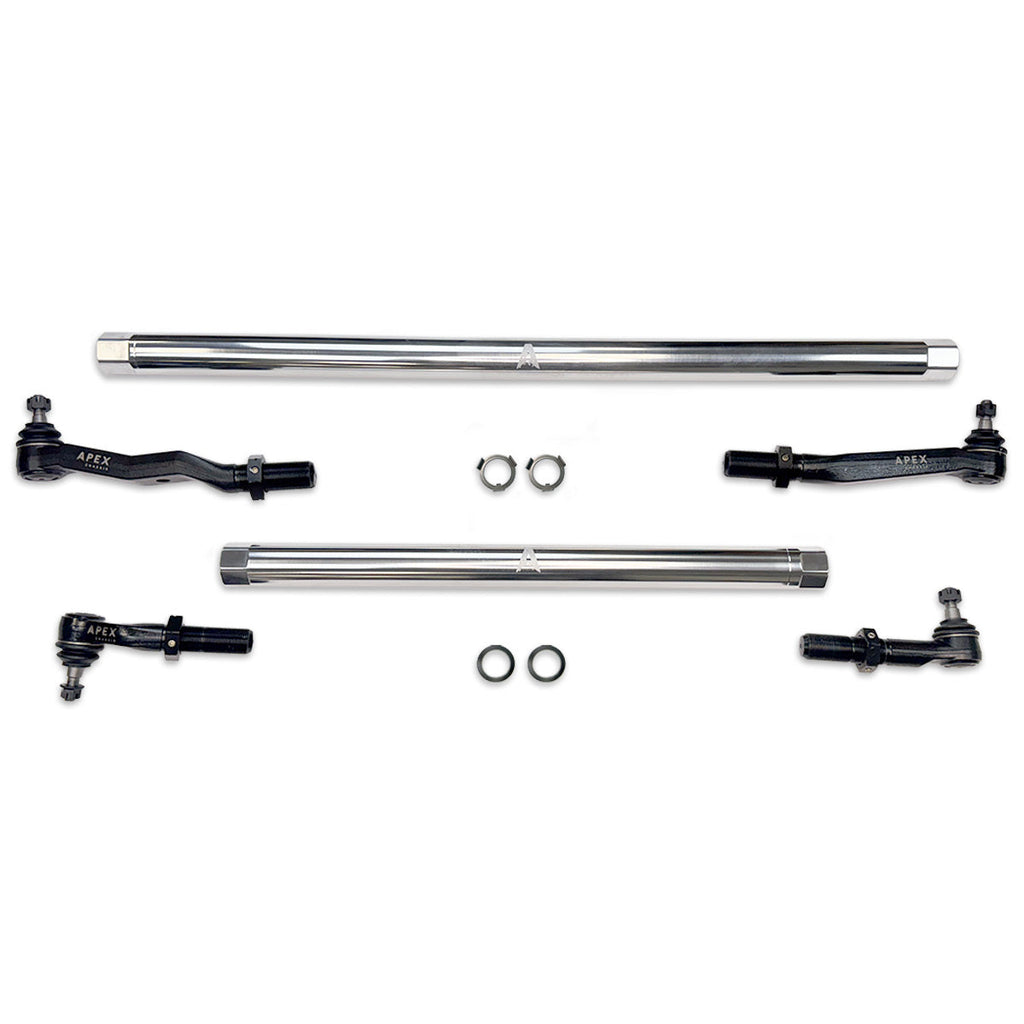Heavy Duty ProLock Polished Aluminum Tie Rod and Drag Link Assembly Fits: 03-13 RAM 2500/3500 Apex Chassis