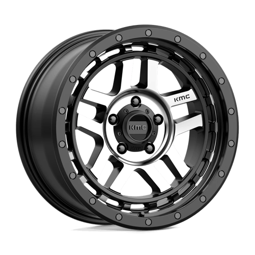 KM540 18X8.5 5X5.0 S-BLK MACH 00MM