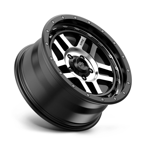KM540 18X8.5 5X5.0 S-BLK MACH 00MM