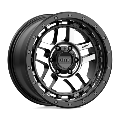 KM540 18X8.5 6X5.5 S-BLK MACH 00MM