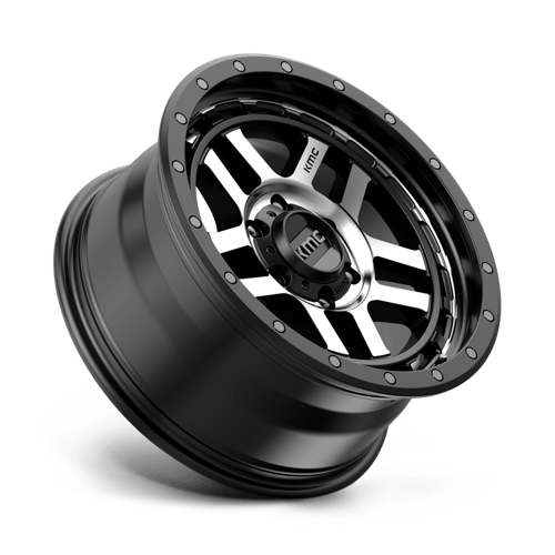 KM540 18X8.5 6X5.5 S-BLK MACH 00MM
