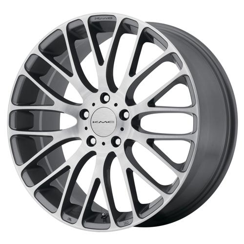 KM693 17X7 5X112 P-GRAY BRUSHED 45MM