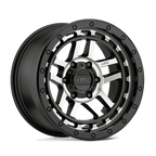 KM540 17X9 5X5.0 S-BLK MACH -12MM
