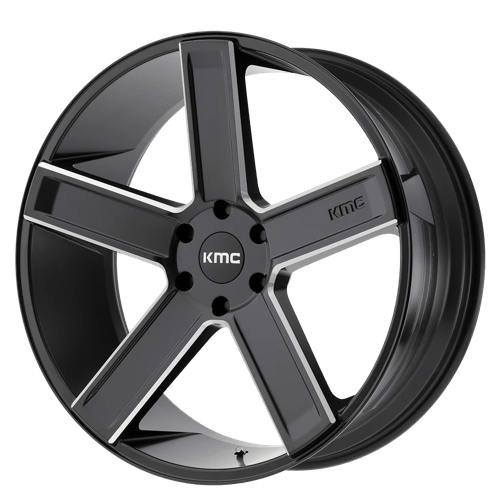 KM702 22X9 BLANK S-BLK MILL 15MM (108-140)