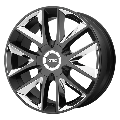 KM710 22X9.5 BLANK S-BLK CHR INS 30MM (108-140)
