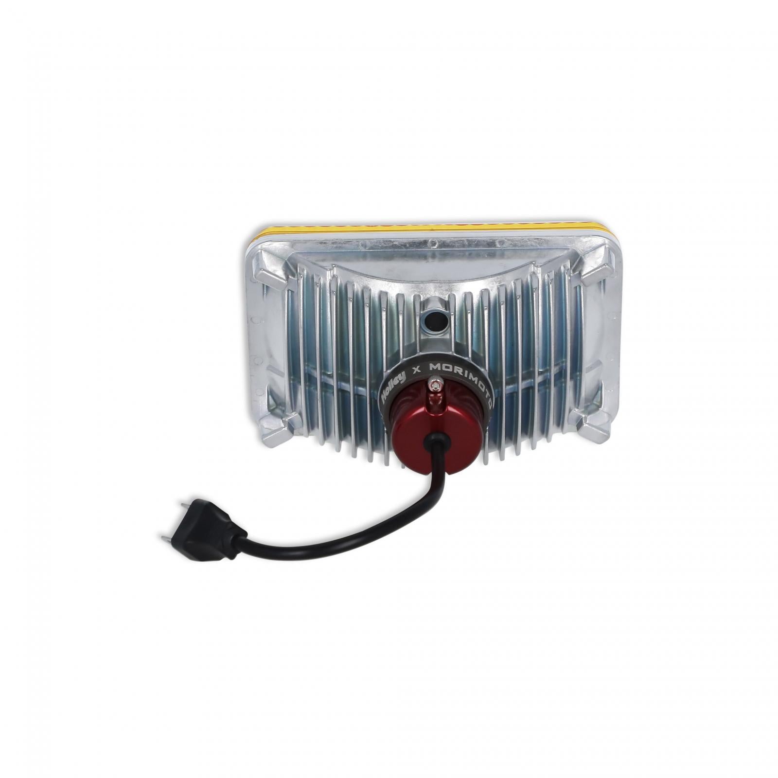 LED Replacement forward light Yellow Lens High Beam Only 4 Inch x 6 Inch Rectangle Modern-Tech Upgrade For Old-School Sealed Beam Headlight Systems Utilizes 5700K Bulb Sold Individually HIGH-BEAM ONLY RetroBright