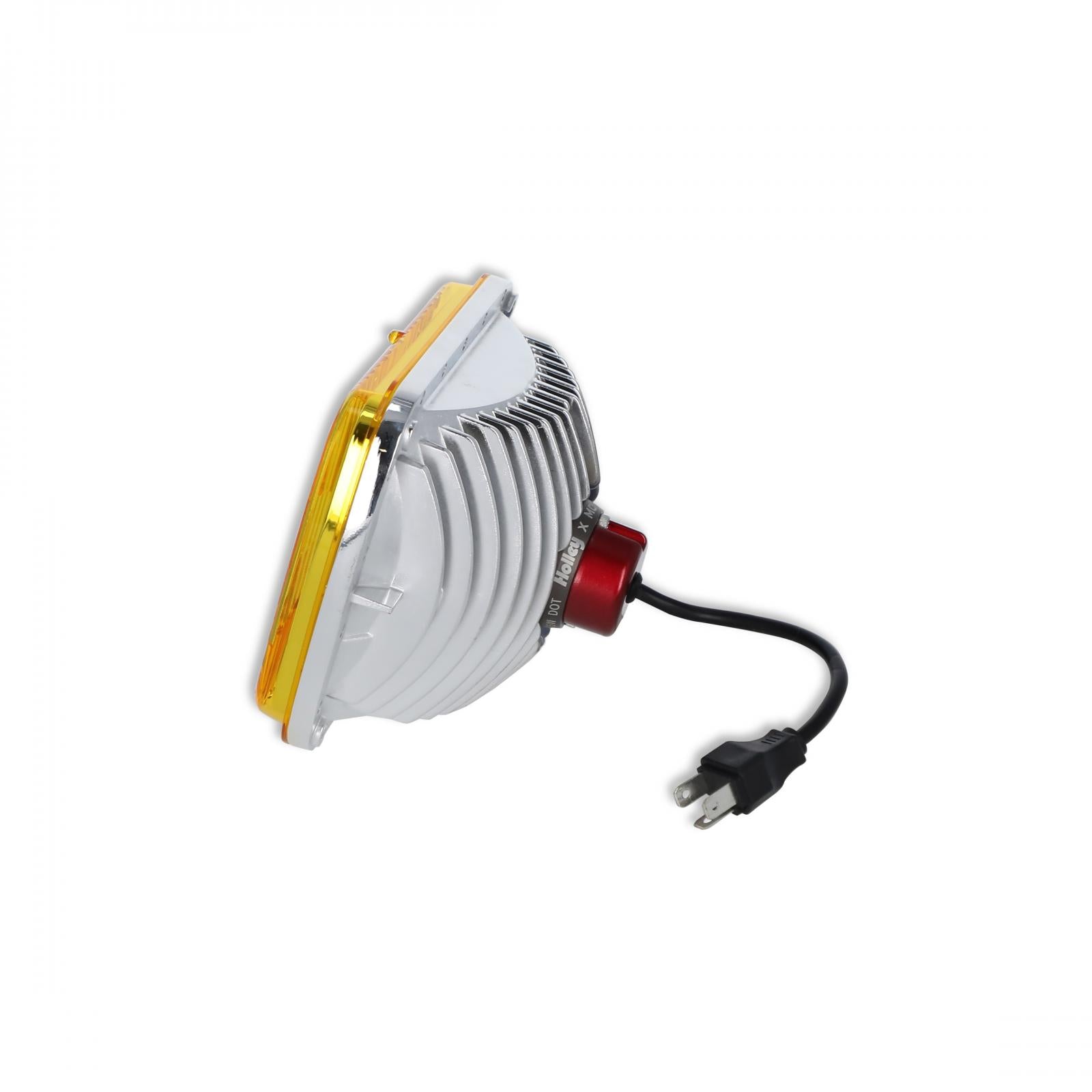 LED Forward Facing Light Yellow Lens 5 Inch x 7 Inch Rectangle Modern-Tech Upgrade For Old-School Sealed Beam Headlight Systems Utilizes 5700K Bulb Sold Individually RetroBright