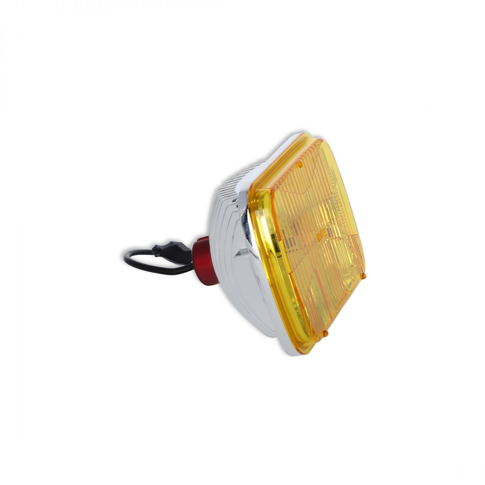 LED Forward Facing Light Yellow Lens 5 Inch x 7 Inch Rectangle Modern-Tech Upgrade For Old-School Sealed Beam Headlight Systems Utilizes 5700K Bulb Sold Individually RetroBright
